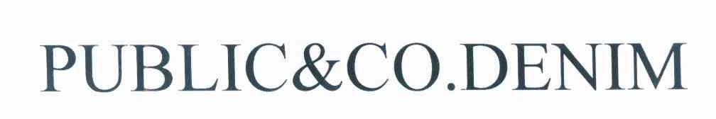 PUBLIC & CO.DENIM